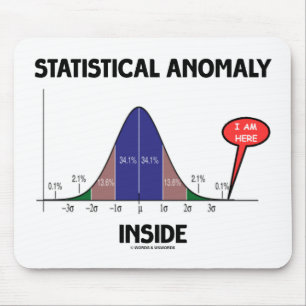 Tapis De Souris Intérieur statistique d'anomalie (courbe de Bell