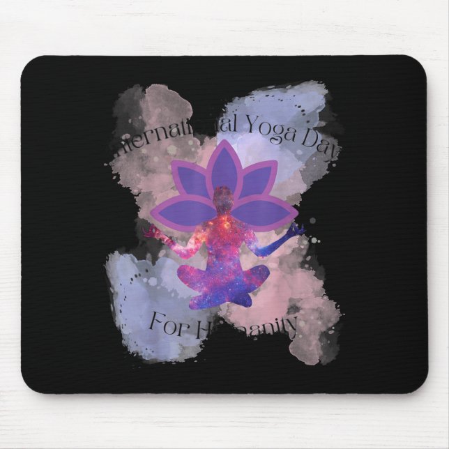 Tapis De Souris International Yoga Day For Humanity  (Devant)