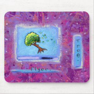 Tapis De Souris Intitulé : Art minuscule #597 - arbre. Insecte.