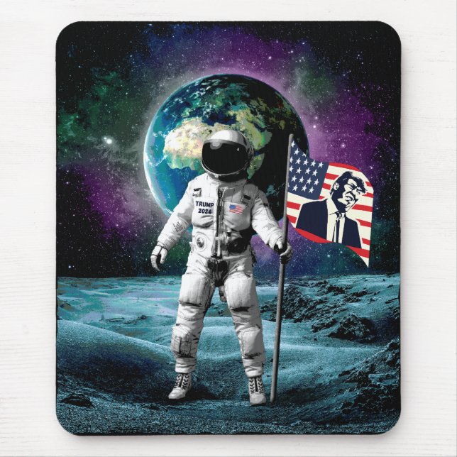 Tapis De Souris Invitation des astronautes pour Trump 2024 (Devant)