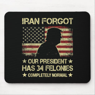 Tapis De Souris Iran a oublié que le président a 34 crimes et déli