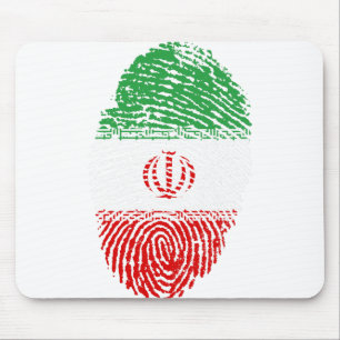 Tapis De Souris Iran Drapeau empreintes digitales Identité du pays