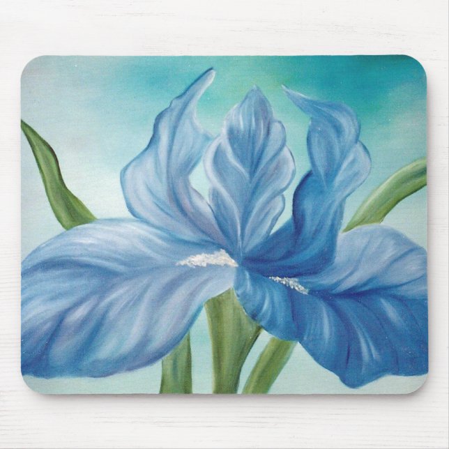 Tapis De Souris Iris bleu Mousepad (Devant)