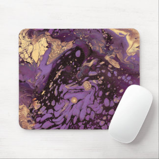 Tapis De Souris iris gold ink swirl :