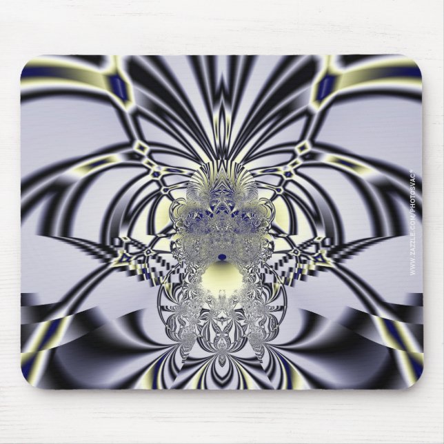 Tapis De Souris Iris Violet Art Fractal de Géométrie Sacrée (Devant)