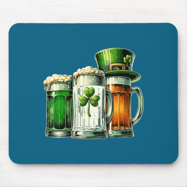Tapis De Souris Irish Beer Ireland Flag St Patricks Day  (Devant)