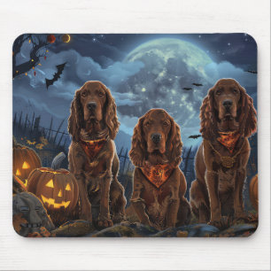 Tapis De Souris Irish Red Setter Halloween Éffrayant