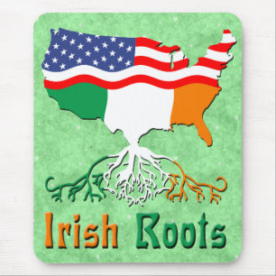 Tapis de souris irlandais américain des racines