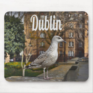 Tapis De Souris Irlande de Dublin Bird sur mur de briques
