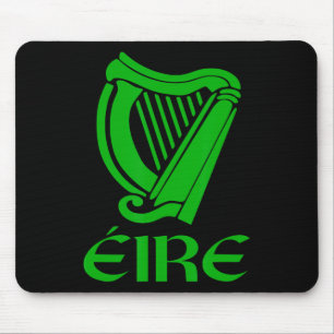 Tapis De Souris Irlande Eire Eireann Irish Pride Gaelic Harp St Pa