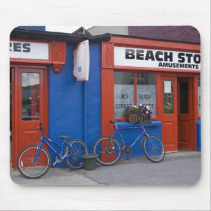 Tapis De Souris Irlande, Strandhill. Vitrines avec vélos
