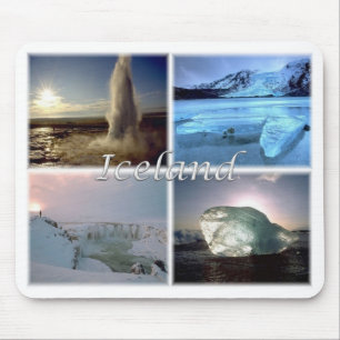 Tapis De Souris IS Islande - Jokulsarlon - Gullfoss -