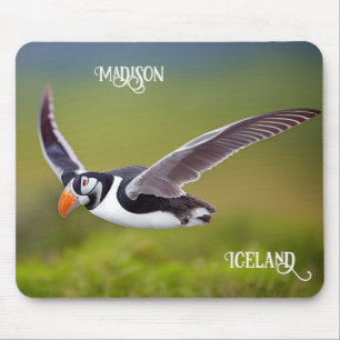 Tapis De Souris Islande Puffin Nom personnalisé