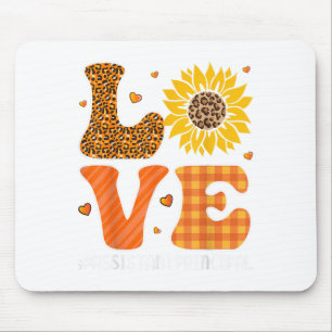 Tapis De Souris Istant Principal Love Citrouille de automne Leopar