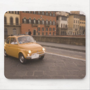 Tapis De Souris Italie, Florence. Fiat 800 Rally traverse l'Arno