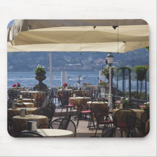 Tapis De Souris Italie, Province de Côme, Bellagio. Café Lakesid