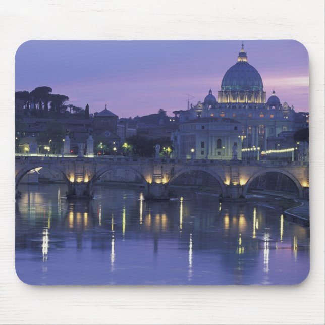 Tapis De Souris Italie, Rome Saint-Pierre et Ponte Sant Angelo, (Devant)