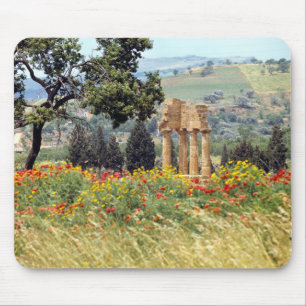 Tapis De Souris Italie, Sicile, Agrigente. Les ruines de la