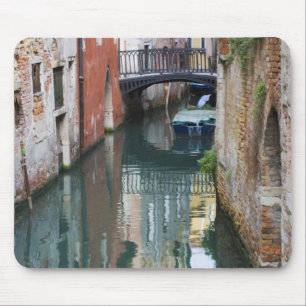 Tapis De Souris Italie, Venise, reflets et petit pont de