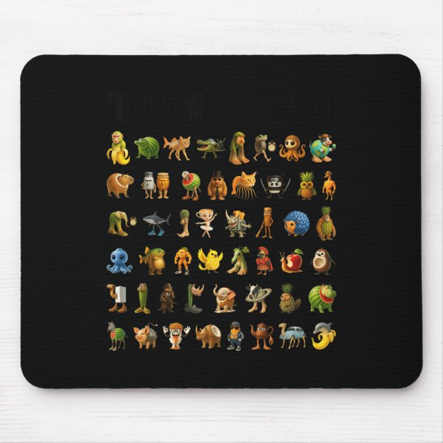Tapis De Souris Italien Brainrot Gen-z Mème Drôle Cerveau Rot Chri (Devant)