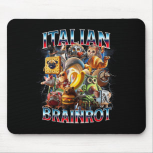 Tapis De Souris Italien Cerveau Rot Italien Brainrot Drôle Mèmes G