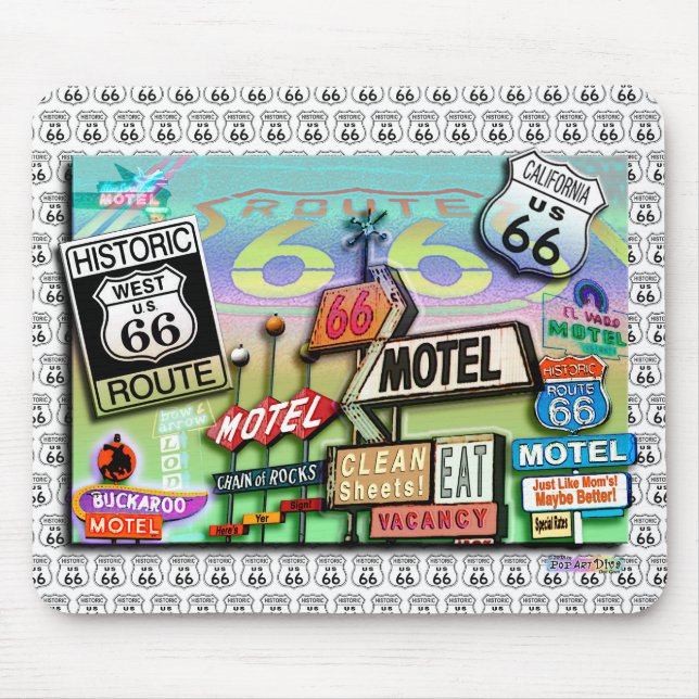 Tapis De Souris Itinéraire 66 - La route Mousepad de mère (Devant)