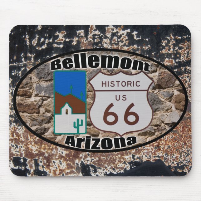 Tapis De Souris Itinéraire historique 66 Bellemont, Arizona des (Devant)
