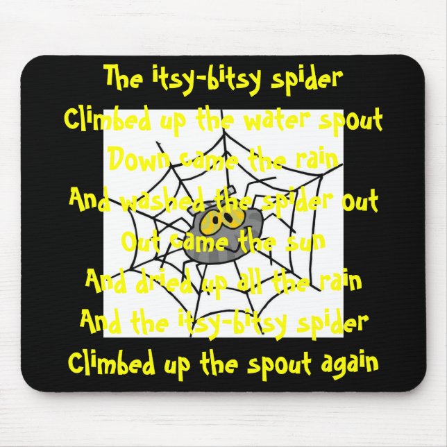 Tapis De Souris Itsy-Bitsy Spider, Pad de souris pour enfants (Devant)