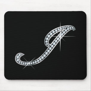Tapis De Souris J Script "Diamond Bling"