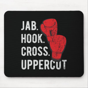 Tapis De Souris Jab, Hook, Cross, Uppercut - Kickboxing et Boxe