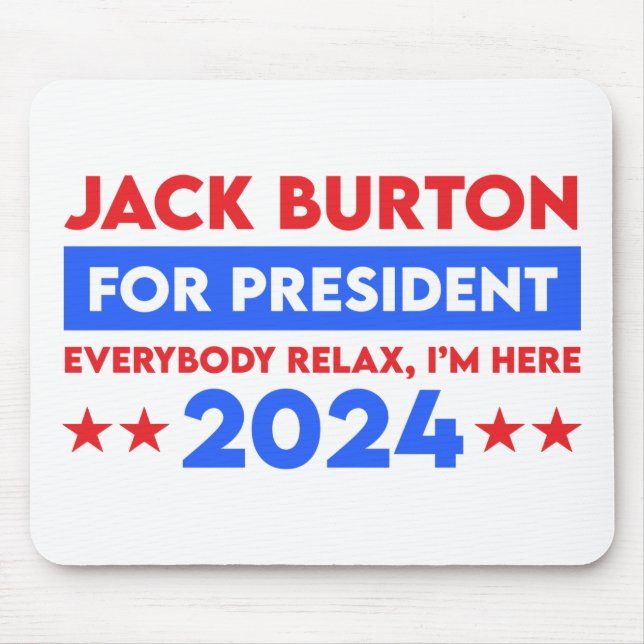Tapis De Souris Jack Burton Pour Président 2024 (Devant)