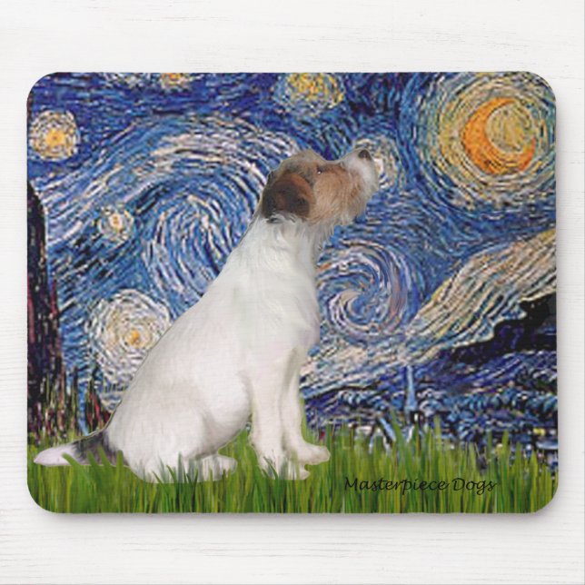 Tapis De Souris Jack Russell 5 - Nuit étoilée (Devant)