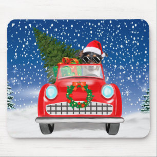 Tapis De Souris Jack Russell Chien Conduisant une Voiture dans la