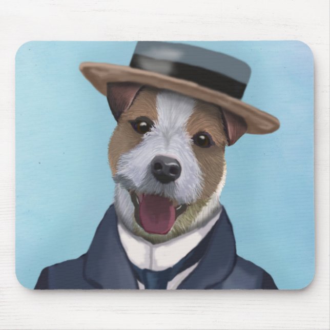 Tapis De Souris Jack Russell dans un bateau (Devant)