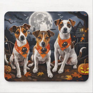 Tapis De Souris Jack Russell Halloween Épouvantable