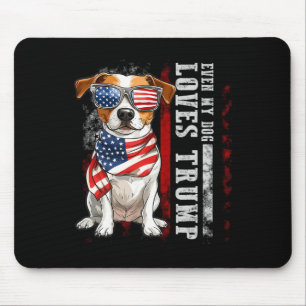 Tapis De Souris Jack Russell Terrier Même Mon Chien Aime Trump Drô