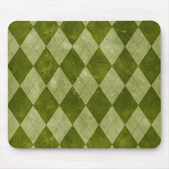 Tapis De Souris Jacquard vert Mossy classique Motif géométrique (Devant)
