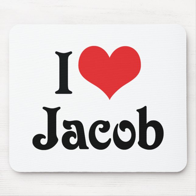 Tapis De Souris J'adore Jacob (Devant)