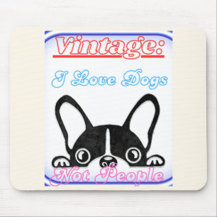Tapis De Souris J'adore les chiens : pas les gens