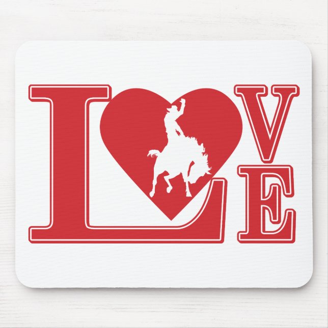 Tapis De Souris J'adore les Cowboys. J'aime les Cowboys (Devant)