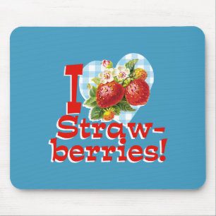 Tapis De Souris J'adore les fraises