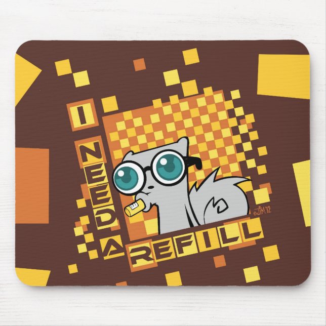 Tapis De Souris J'ai besoin d'une recharge : Pilz-E Mousepad (Devant)