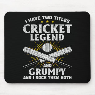 Tapis De Souris J'ai Deux Titres Légende De Cricket Et Grincheux -