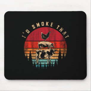 Tapis De Souris J'Ai Fumé Drôle Viande Fumée Barbecue Chef