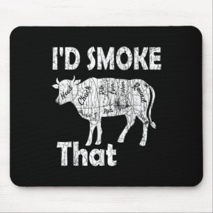 Tapis De Souris J'Ai Fumé Que Barbeque Grillé Barbecue Viande Amou