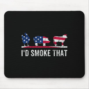 Tapis De Souris J'Ai Fumé Que Barbeque Grillé Barbecue Viande Amou