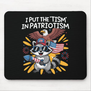 Tapis De Souris J'Ai Mis Le Tisme Dans Le Patriotisme Aigle Athlét