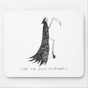 Tapis De Souris J'Ai Mis L'En Nécrologie Funny Halloween Dark Humo