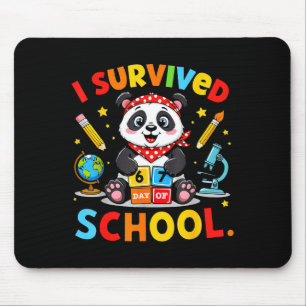 Tapis De Souris J'ai survécu 67 jours d'école Mème drôle Professeu