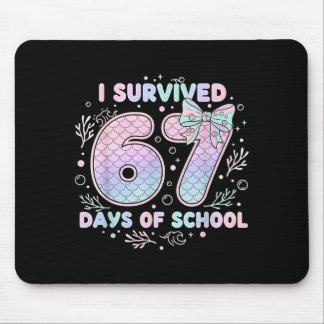 Tapis De Souris J'ai survécu 67 jours d'école Sirène Coquette Arc
